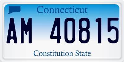 CT license plate AM40815