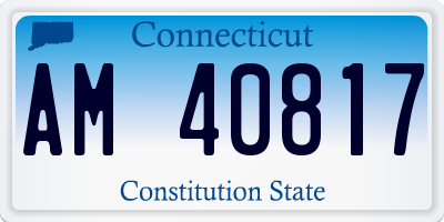 CT license plate AM40817