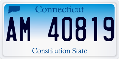 CT license plate AM40819