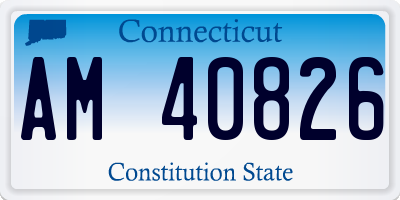 CT license plate AM40826