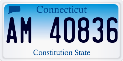 CT license plate AM40836