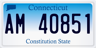 CT license plate AM40851