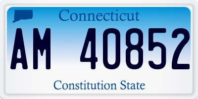 CT license plate AM40852