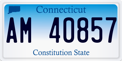 CT license plate AM40857