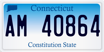 CT license plate AM40864