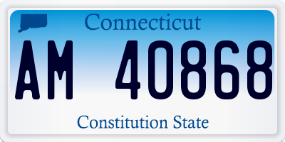 CT license plate AM40868
