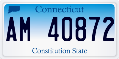 CT license plate AM40872