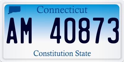 CT license plate AM40873