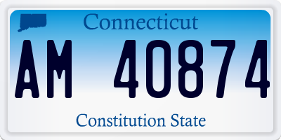 CT license plate AM40874