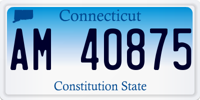 CT license plate AM40875