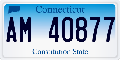 CT license plate AM40877