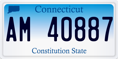 CT license plate AM40887