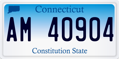 CT license plate AM40904