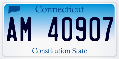 CT license plate AM40907