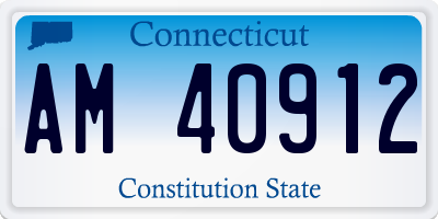 CT license plate AM40912