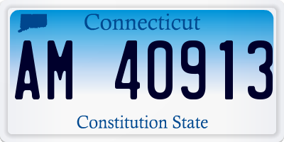CT license plate AM40913