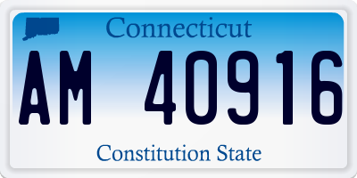 CT license plate AM40916