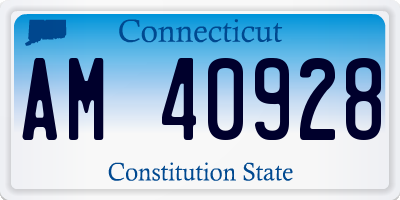 CT license plate AM40928
