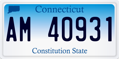 CT license plate AM40931