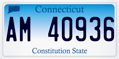 CT license plate AM40936