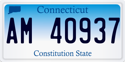 CT license plate AM40937