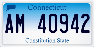CT license plate AM40942