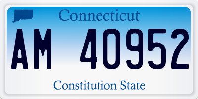 CT license plate AM40952