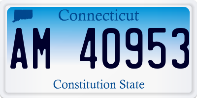 CT license plate AM40953