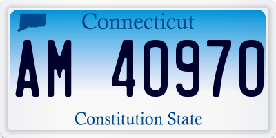 CT license plate AM40970