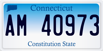 CT license plate AM40973