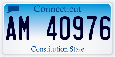 CT license plate AM40976