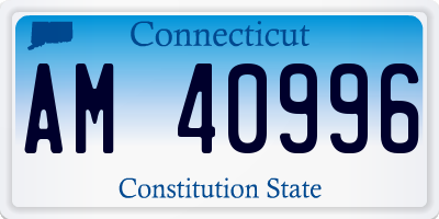CT license plate AM40996