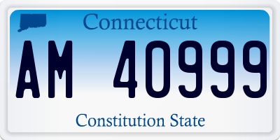 CT license plate AM40999