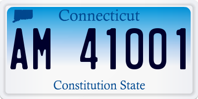 CT license plate AM41001