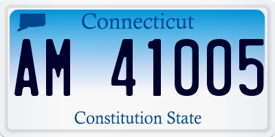 CT license plate AM41005