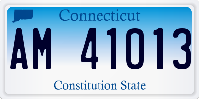 CT license plate AM41013