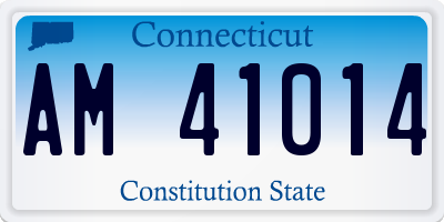 CT license plate AM41014