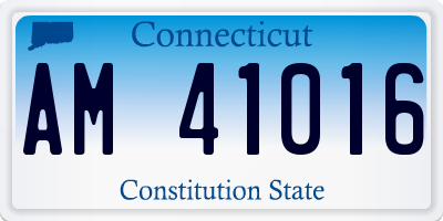 CT license plate AM41016