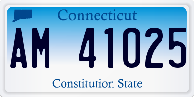CT license plate AM41025