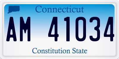 CT license plate AM41034