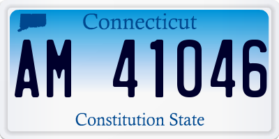 CT license plate AM41046