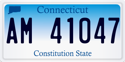 CT license plate AM41047