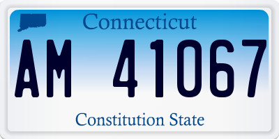CT license plate AM41067