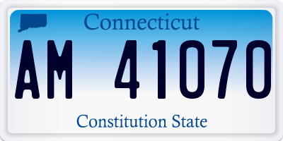 CT license plate AM41070