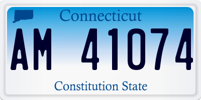 CT license plate AM41074