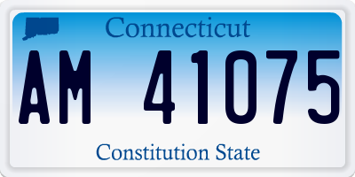 CT license plate AM41075