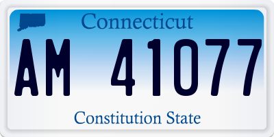 CT license plate AM41077