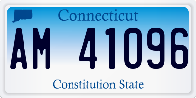 CT license plate AM41096