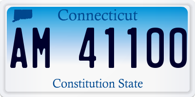 CT license plate AM41100