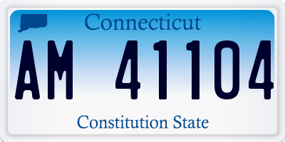 CT license plate AM41104
